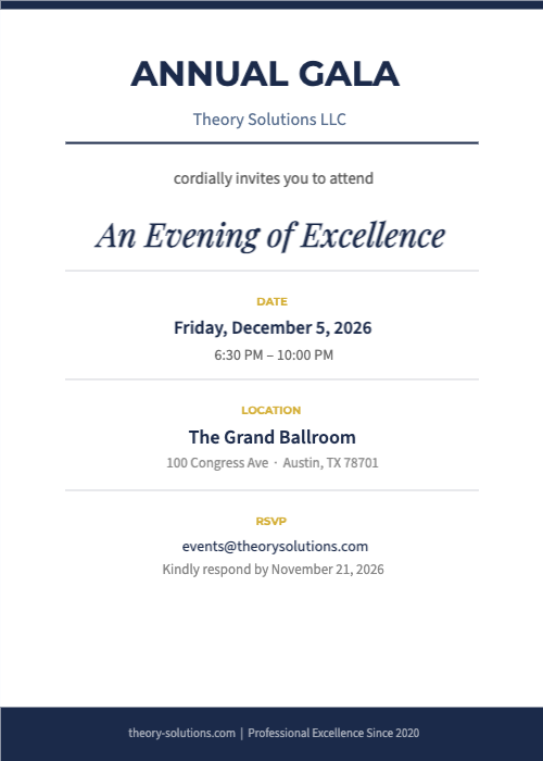 Corporate Event Invitation Template